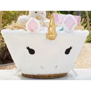 Pottery barn kids unicorn Easter basket liner